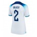 Maillot de foot Angleterre Kyle Walker #2 Domicile vêtements Femmes Monde 2022 Manches Courtes
